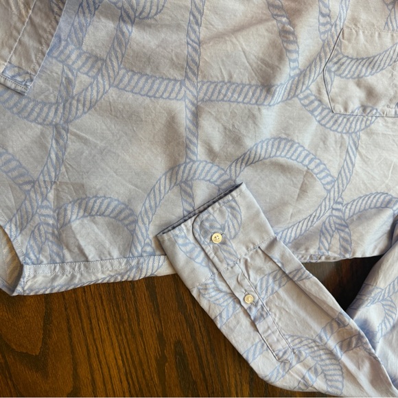 Frank & Eileen Sky Blue Rope Print Shirt - Picture 5 of 10